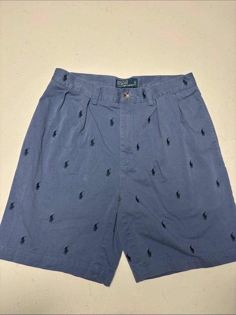 Polo by Ralph Lauren Navy Blue Embroidered Logo Shorts